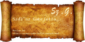 Szász Gabriella névjegykártya