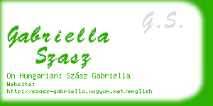 gabriella szasz business card